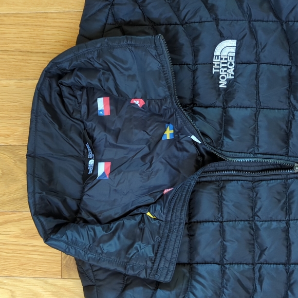 THE NORTH FACE Thermoball Mens L Black Jacket/Coat 2018 IC Flags RARE $215 NEW - Picture 2 of 10